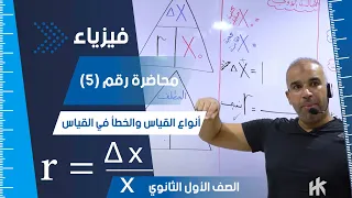أنواع القياس والخطأ في القياس محاضرة 5 الفيزياء للصف الأول الثانوي 
