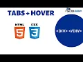 How to Change Tabs on Hover HTML CSS JS