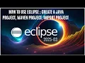 How To use Eclipse create a java project maven project import project