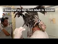 I bleached my locs Black to Blonde