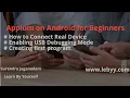 How to Connect Real Device Enabling USB Debugging Basic Script Appium tutorial for Beginners