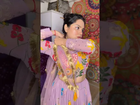Wearing Navratri Night-3 Outfit💜 #shorts #ytshorts #ootd #navratri2026