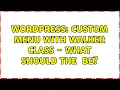 Wordpress Custom menu with Walker class - what should the db