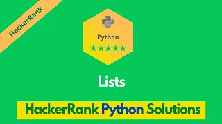 HackerRank Lists problem solution in Python Python problems solutions Programmingoneonone