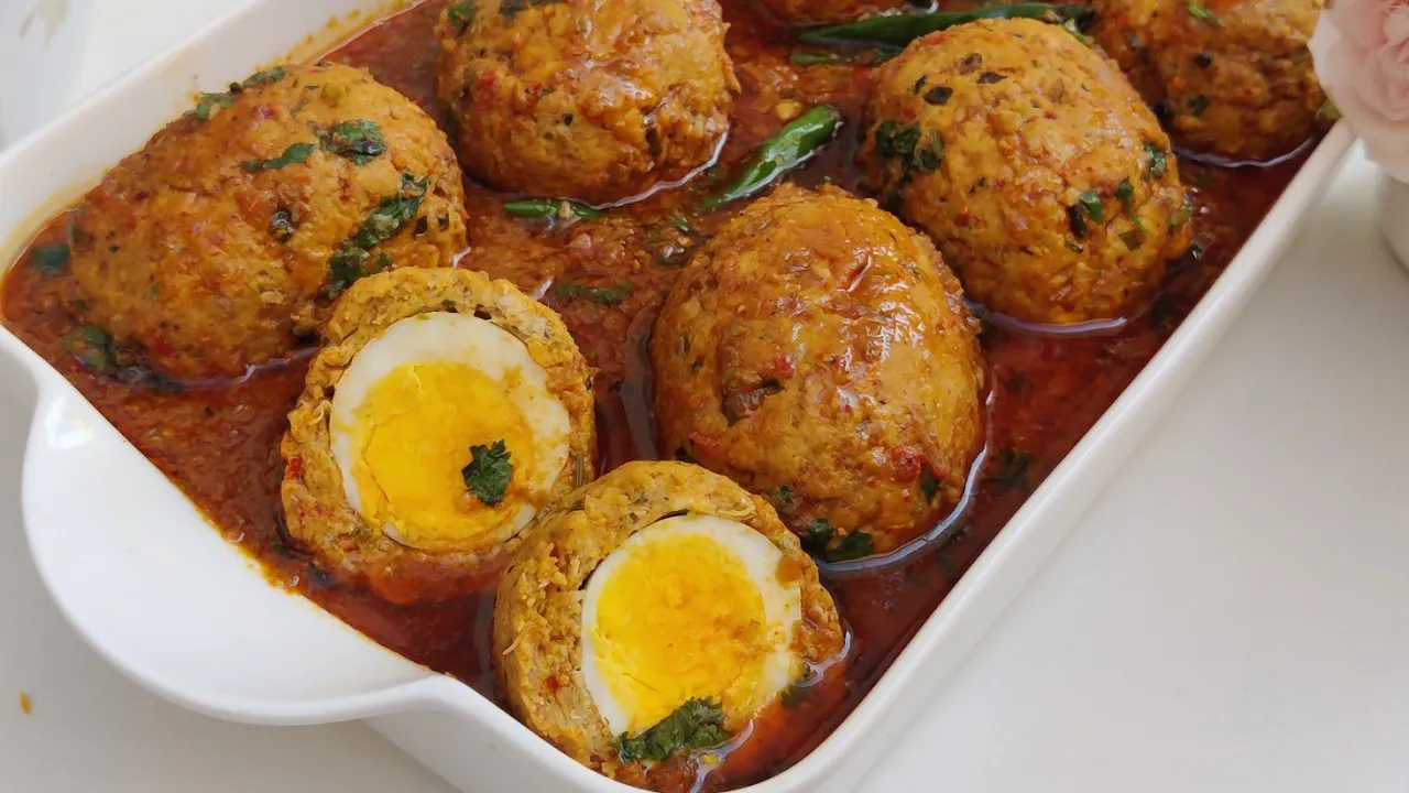 Nargisi kofta Recipe, Egg kofta curry Recipe