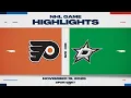 NHL Highlights Flyers vs Stars - November 15 2025