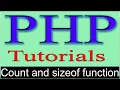 php tutorial in hindi part 28 Array Function in PHP count and sizeof Function
