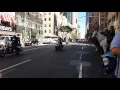 NYPD And Westchester County Police Motorcycle Highway Units Escort A Funeral Procession
