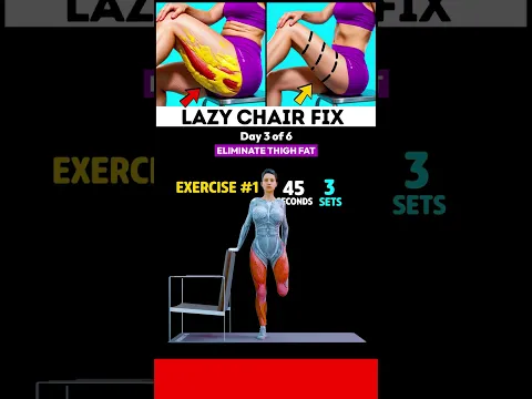 Day 3 Of 6 Chair Workout To Eliminate Thigh Fat And Lift Glutes In 15 Minutes