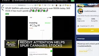 Reddit attention helps spur cannabis stocks