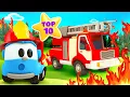 Download Lagu Leo the truck assembles the fire truck, the cement mixer, the petrol tanker, and sings songs.