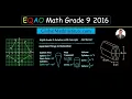 Algebra 2016 EQAO Grade 9 Math Solved by Anil Kumar