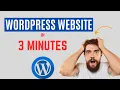 Build WordPress Website in 3 Minutes Simple Tutorial on How to Create Your First Website Fast