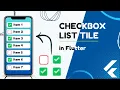 Flutter Checkbox CheckboxListTile Widget