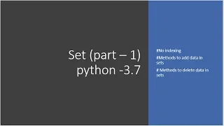 Lecture 34 - Set part