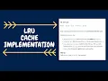 LRU cache Live Coding with Explanation Leetcode