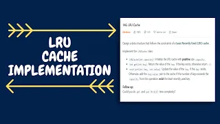 LRU cache Live Coding with Explanation Leetcode