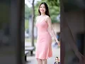 Download Lagu A sweet woman in a pink dress walks in fashion 😘❤️