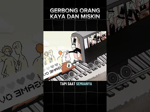Gerbong kereta orang kaya dan miskin 🚂 #shorts