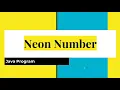 Neon number interview program java