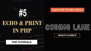 Echo And Print Statement In PHP Print Your First PHP Code Coding Lane