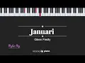 Januari (HIGHER KEY / FEMALE KEY) Glenn Fredly (KARAOKE PIANO)