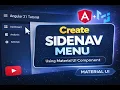 Angular 21 tutorial part 7 Side nav menu creation in angular material UI