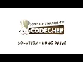 Long Drive CodeChef Starters 138 CodeChef Solution