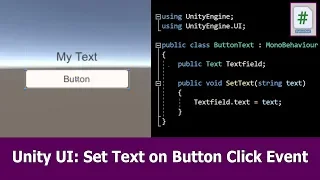 Unity UI Tutorial Set Text On Button Click C Event