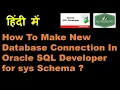 How To Make New Database Connection In Oracle SQL Developer for sys Schema KK HindiGyan