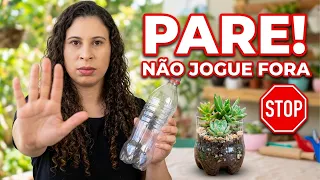 PARE DE JOGAR FORA! Garrafas PET Viram Horta Vertical na Sua Cozinha e Economizam Seu Dinheiro!