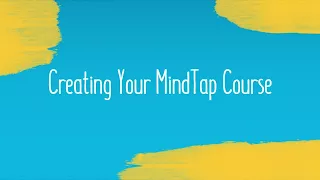 Creating Your MindTap Course