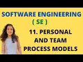 11 Personal Team Process Models PSP TSP SE
