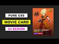 How To Create Card Design Using HTML and CSS Movie Card Design Html Css UI Movie Card Design