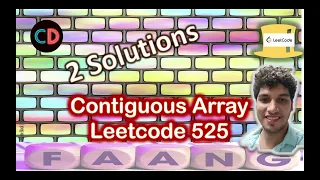 Contiguous Array Leetcode 525 Live coding session 2 Approaches o n O n2 Maps
