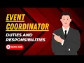Event Coordinator Duties And Responsibilities