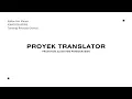 Proyek Translator Praktikum AlPro Belajar Coding