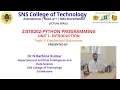 Conditional Statements PYTHON PROGRAMMING SNS Institutions