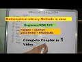 Mathematical Library Methods in Java class ICSE in Hindi Theory Output Questions Programs