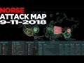 Norse Attack Map - Recorded 9-11-2018