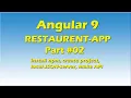 Angular 9 projects Restaurants Application in angular 9 install npm install JSON-server