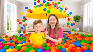 Шарики заполнили весь дом! Где котик Оливера?