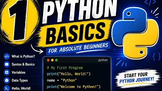 Python Basics Tutorial Lecture 1 Complete Beginner Course