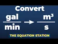 How to convert gallons per minute to cubic meters per second Physics Practice Problem