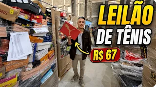 MAIOR LEILÃO DE TÊNIS do BRASIL. PALETES LEILOADOS DE UMA ÚNICA VEZ 
