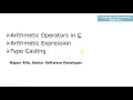 arithmetic operators c program for arithmetic operations arithmetic expression and type casting
