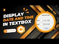 How to Use a Timer in Visual Studio c net Displaying Date and Time in TextBox