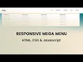 Create a Mega Menu Dropdown Menu Navigation HTML CSS Javascript Responsive Navigation Menu