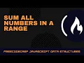 FreeCodeCamp Algorithmes Sum All Numbers in a Range