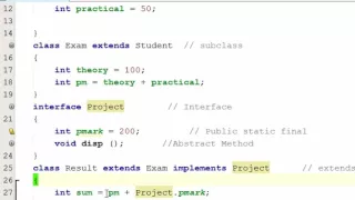 132 Hybrid Inheritance in Java Programming Hindi